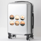 Boho Desert Horizon: Surreal Landscape Round Aufkleber (Koffer)