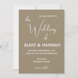 Boho Desert Minimalistisch Wedding Handgeschrieben Einladung