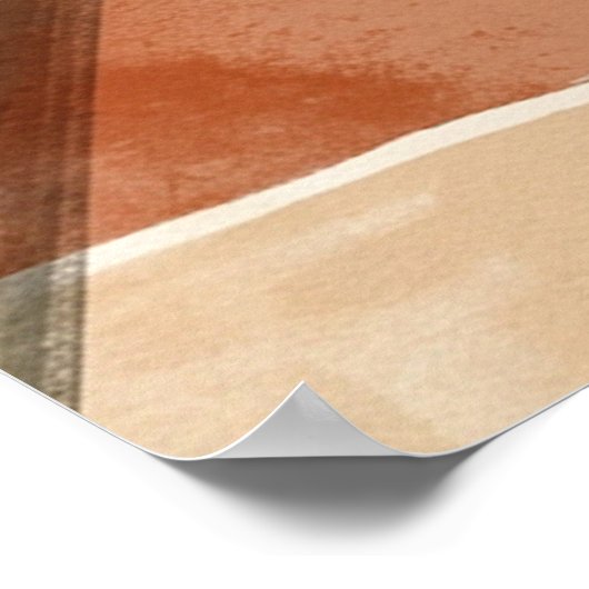 Boho Desert Pathway Sunset, Geometric Arches & Cac Poster (Ecke)