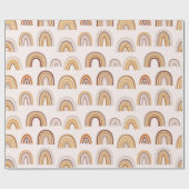Boho Desert Rainbow Abstrakt Arch Pattern Taupe Geschenkpapier (Flach)