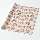 Boho Desert Rainbow Abstrakt Arch Pattern Taupe Geschenkpapier (Ungerollt)