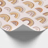 Boho Desert Rainbow Abstrakt Arch Pattern Taupe Geschenkpapier (Ecke)