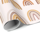 Boho Desert Rainbow Abstrakt Arch Pattern Taupe Geschenkpapier (Rolleneckpunkt)