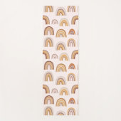 Boho Desert Rainbow Abstrakt Arch Pattern Taupe Yogamatte (Vorderseite)