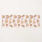 Boho Desert Rainbow Abstrakt Arch Pattern Taupe Yogamatte (Vorderseite (Horizontal))