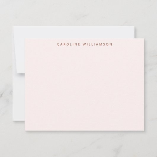 Boho Desert Rainbow Blush Personalisiert Stationer Mitteilungskarte (Vorderseite)