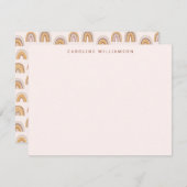 Boho Desert Rainbow Blush Personalisiert Stationer Mitteilungskarte (Vorne/Hinten)
