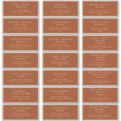 Boho Desert | Rust Wedding Guest Address Labels (Vorderseite)