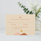 Boho Desert Simple Wedding RSVP Begleitkarte (Stehend Vorderseite)