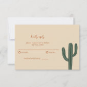 Boho Desert Simple Wedding RSVP Karte (Vorderseite)