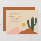 Boho Desert Simple Wedding Save the Date (Vorne/Hinten)