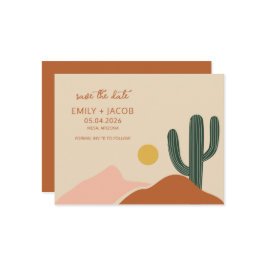 Boho Desert Simple Wedding Save the Date