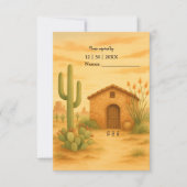 Boho Desert Southwest Terracotta Wedding RSVP Karte (Vorderseite)