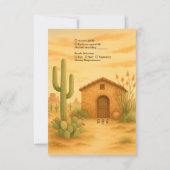 Boho Desert Southwest Terracotta Wedding RSVP Karte (Rückseite)