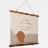 Boho Desert Sun Jewelry Designer Wood Topped Wandteppich Mit Holzrahmen (Gewinkelt)