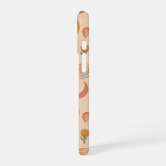 Boho Desert Sun Pattern Phone Case iPhone 16 Hülle (Linke Seite)