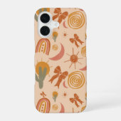 Boho Desert Sun Pattern Phone Case iPhone 16 Hülle (Rückseite)