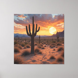 Boho Desert Sunset Leinwanddruck