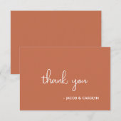 Boho Desert Terracotta Wedding Dankeschön Karte (Vorne/Hinten)