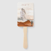 Boho Desert Terracotta Wedding Foto Program Fächer (Rückseite)