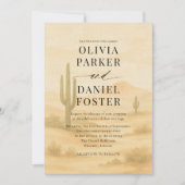 Boho Desert Watercolor Destination Wedding  Einladung (Vorderseite)