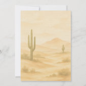 Boho Desert Watercolor Destination Wedding Einladung (Rückseite)