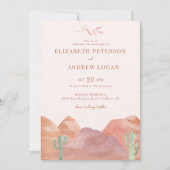 Boho Desert Wedding Einladung (Vorderseite)