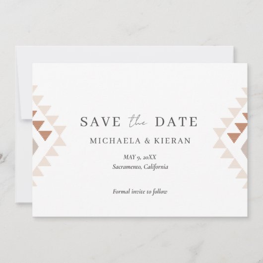 Boho Desert Wedding Foto Save The Date (Vorderseite)