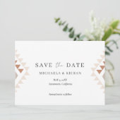 Boho Desert Wedding Foto Save The Date (Stehend Vorderseite)