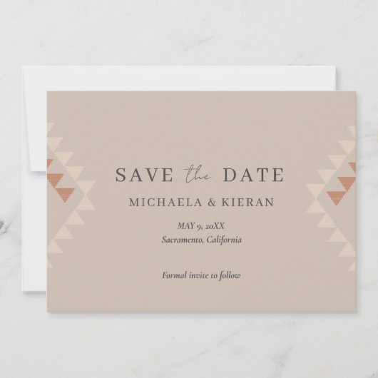 Boho Desert Wedding Foto Save the Date (Vorderseite)