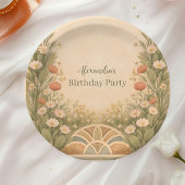 Boho Desert Wildflower Birthday Pappteller