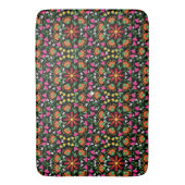 Boho Design Bold Color Floral Badematte (Vorderseite Vertikal)