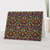Boho Design Bold Color Floral Karte (Rückseite)