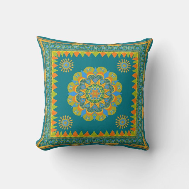 Boho Design Kissen (Vorderseite)