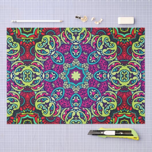 Boho Design Mandala Tissue Paper Seidenpapier (Handwerk)