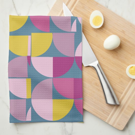 Boho Design Mitte des Jahrhunderts Geschirrtuch (Viertel Falte)