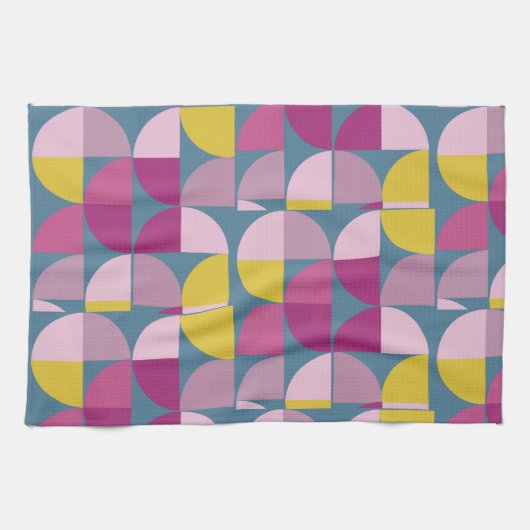 Boho Design Mitte des Jahrhunderts Geschirrtuch (Horizontal)