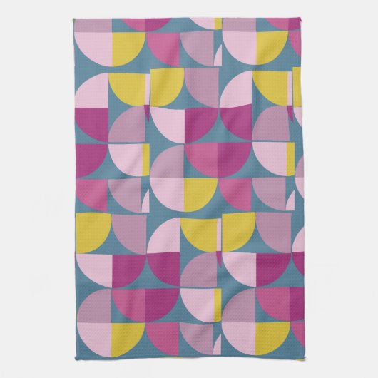 Boho Design Mitte des Jahrhunderts Geschirrtuch (Vertikal)