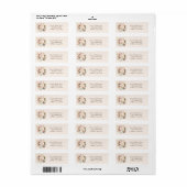 Boho Design Rose Blume Hochzeit Rücksendeadresse (Vorne)