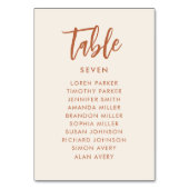 Boho Dessert Hochzeitsstühle Tischnummer (Vorderseite)