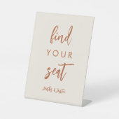 Boho Dessert Seat Wedding Sign Sign Sockelschild (Vorderseite)