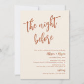 Boho Dessert The Night Before Probe Dinner Einladung (Vorderseite)