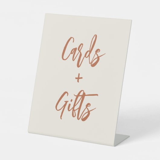 Boho Dessert Wedding Cards and Gifts Sign Sockelschild (Vorderseite)