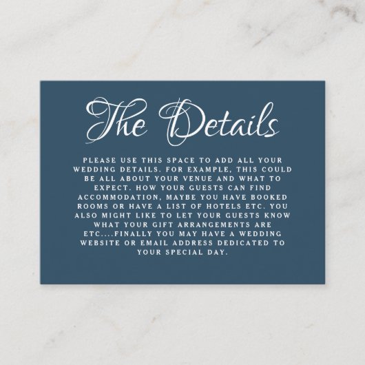 Boho Details Aquamarin Ginkgo Botanische Hochzeit Begleitkarte (Vorderseite)