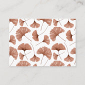 Boho Details Terracotta Ginkgo Botanische Hochzeit Begleitkarte (Rückseite)
