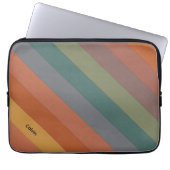 Boho Diagonal Stripes Laptopschutzhülle (Vorderseite)