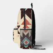 Boho-Diamant-Emblem Bedruckter Rucksack (Rechts)