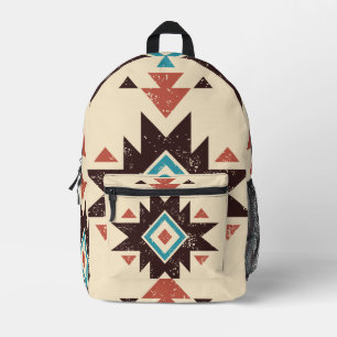 Boho-Diamant-Emblem Bedruckter Rucksack