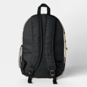 Boho-Diamant-Emblem Bedruckter Rucksack (Rückseite)