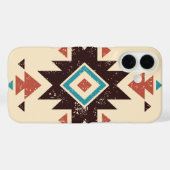 Boho-Diamant-Emblem Case-Mate iPhone Hülle (Rückseite (Horizontal))